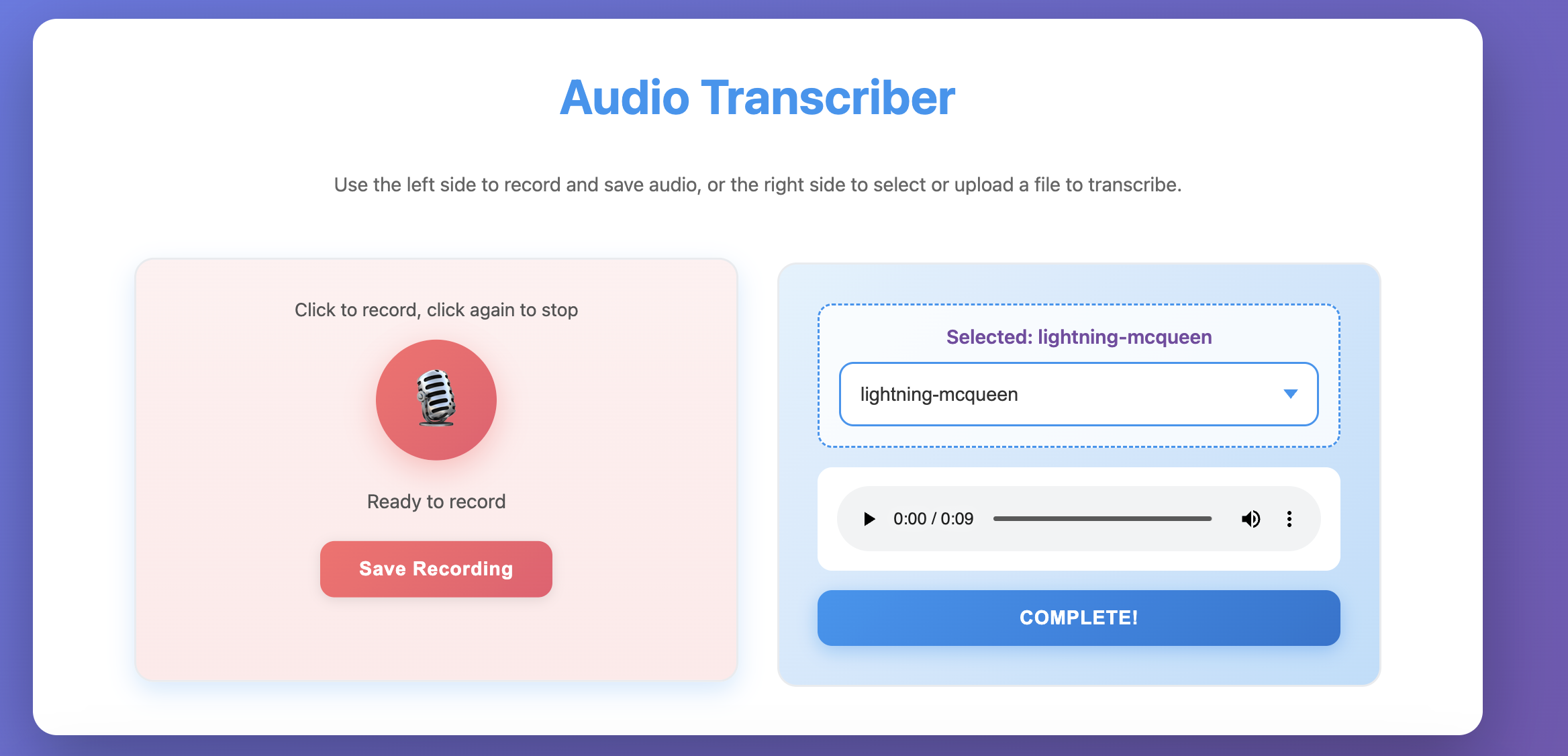 Preview image of AI Transcribe App